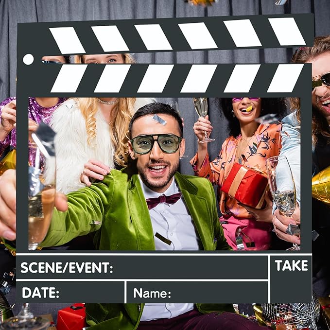 Movie Night Party Decorations Large Movie Night Photo Decorations, 25.59 x 15.75 Inch Theme Film Backdrop Decor Supplies for Theater Film Themed Birthday Party