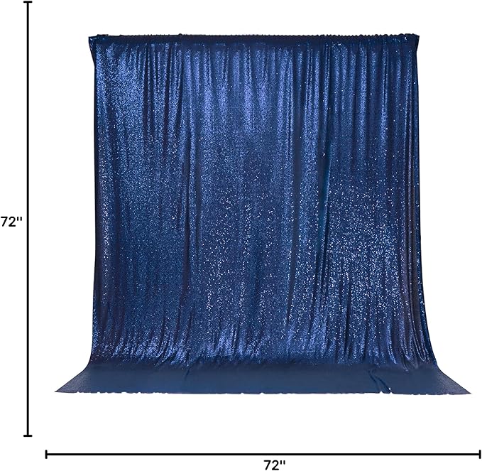 PartyDelight Blue Sequin Backdrop 6FTx6FT Photography Photo Booth Wedding Curtain Party