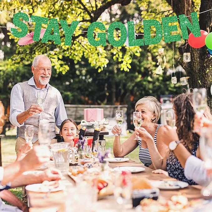 BEISHIDA 116 PCS A-Z Glitter Green DIY Letter Banner Kit Make Your Own Banner,Including 111 Letters and Numbers 3 Rope and 2 Threading Device,Customized for Birthday Graduation Wedding Party Decor