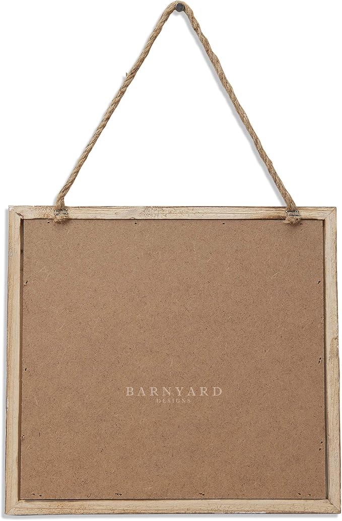 Barnyard Designs Magnetic Hanging Chalkboard Sign – Rustic Decorative Display Presentation Board for Office, School Supplies, Kitchen, Restaurant, Weddings and More, 11” x 10” (3 Pack)