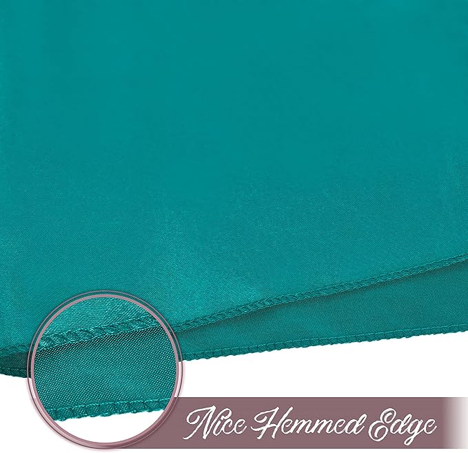 12 Pieces Teal Satin Napkins, 17" x 17" Square Table Napkins, Silky Soft Smooth Washable Napkins for Restaurant, Weddings, Dinner, Party Decoration