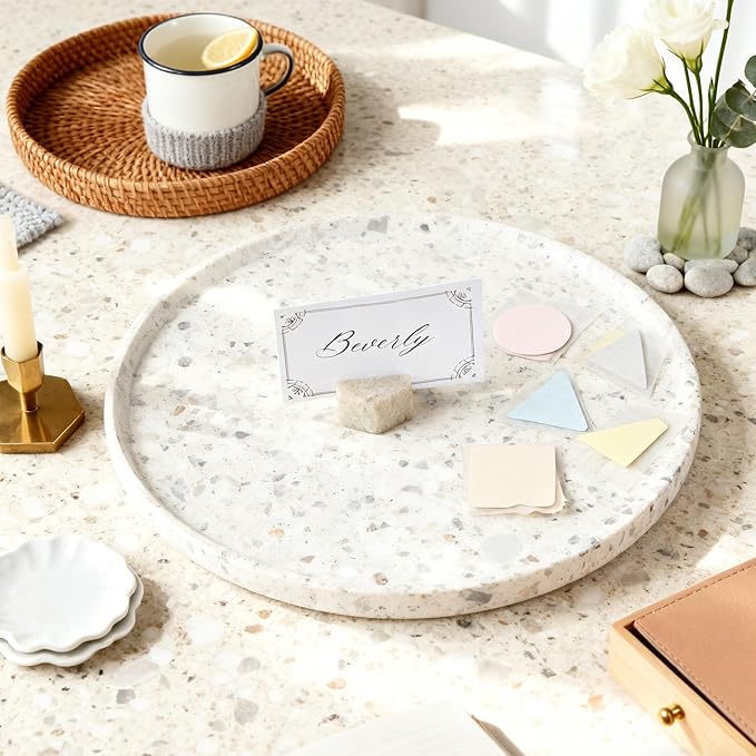 Marble Hexagon Place Card Holders, Exquisite Marble Photo Display Stands, 4 Piece Handmade Creative Card Stands, Multi-Use Place Sign Holders for Event Decor,Dinner Party and Wedding