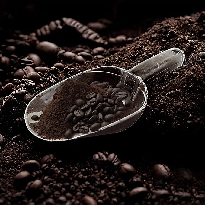 3PCS Clear Plastic Ice Scoop, 48 ounces Alec Ice Scoop, Kitchen Scoop for Ice Bucket Ice, Popcorn, Coffee Beans, Flour (48 oz.)