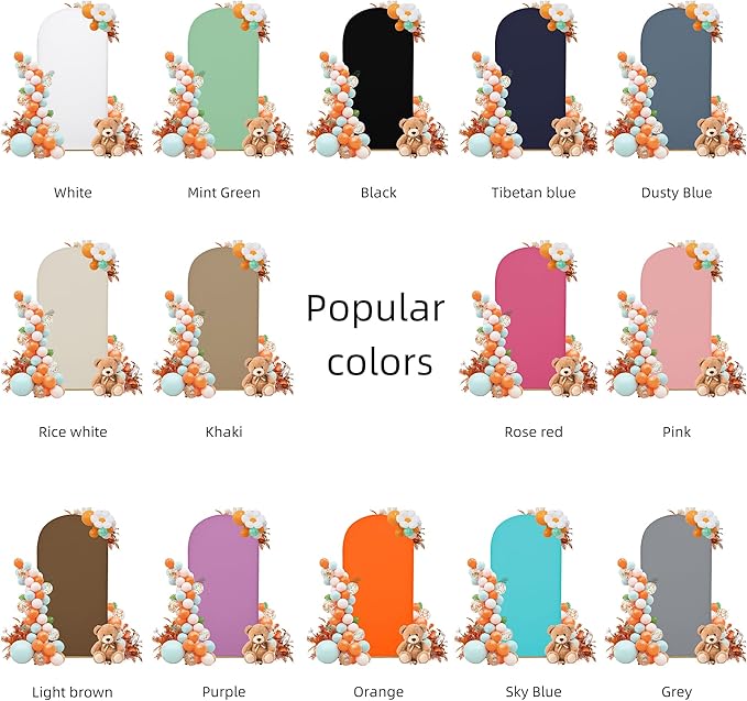 Wedding Arch Cover 4FT Arch Backdrop Cover Spandex Fitted Arch Cover for Round Top Chiara Backdrop Stand Covers for Wedding Birthday Party Baby Shower Banquet Ceremony Decoration
