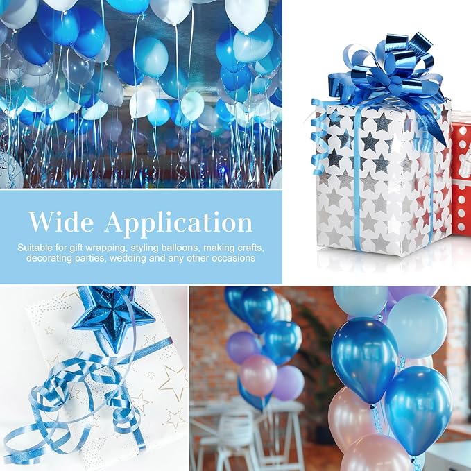 500 Yards Light Blue Curling Ribbon-Balloon String-Balloon Ribbon Roll for Party Decoration, Gift Wrapping, Wedding, Art Crafts, Florist Flower