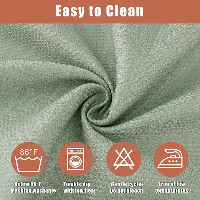 Fitable Textured Table Cloth for Rectangle, 2 Pack - 52 x 70 inch, Sage Green - Waterproof Heavy Duty Fabric Tablecloth for Dinner Party Banquet Event