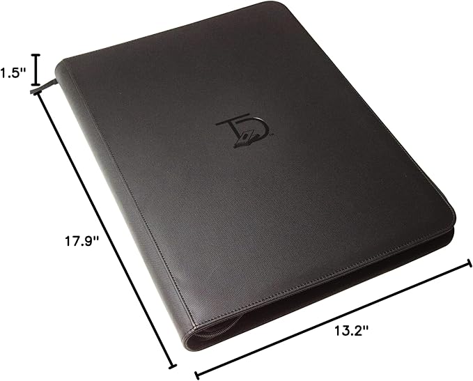 TopDeck 1000 Card Binder - TCG Portfolio - 16 Pocket Card Binder - Ringless Binder Compatible with Pokemon Cards, Yu-Gi-Oh, Magic the Gathering, and More - Side Load Sleeves - Cards Album (Black)