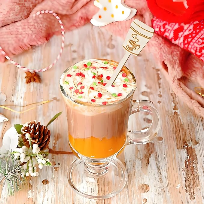 200 Pieces Wooden Coffee Stirrers, 6 inch Disposable Coffee Stir Sticks, Hot Drink Beverage Stirring Swizzle Stir Stick Coffee Mixer for Coffee, Milk, Juice, Cocktail, Chocolate