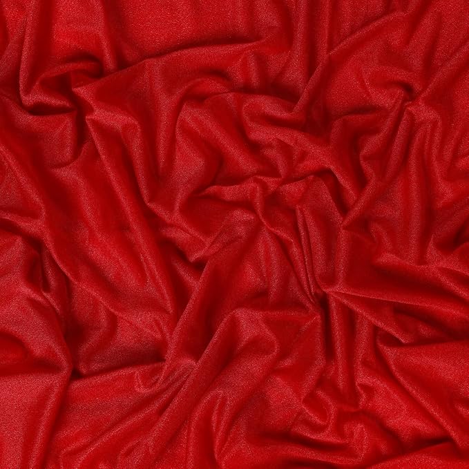 VDS Pack of 2 Panel (30 Inch X 30 Feet) Wedding Arch Draping Fabric Sheer Chiffon Fabric Drapery for Wedding Ceremony Reception Swag Backdrop Canopy Chuppah ARBO Altars Decoration (Red)
