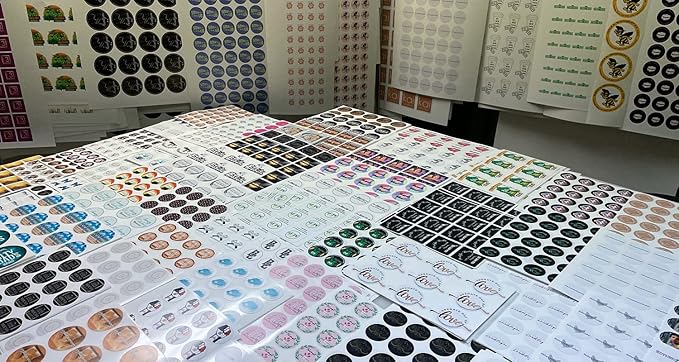 avgrafx 120 2.5x2.5 Round Custom Personalized Stickers Labels Vinyl Waterproof Dishwasher Safe, Made USA, Your Text, Image,Business Logo