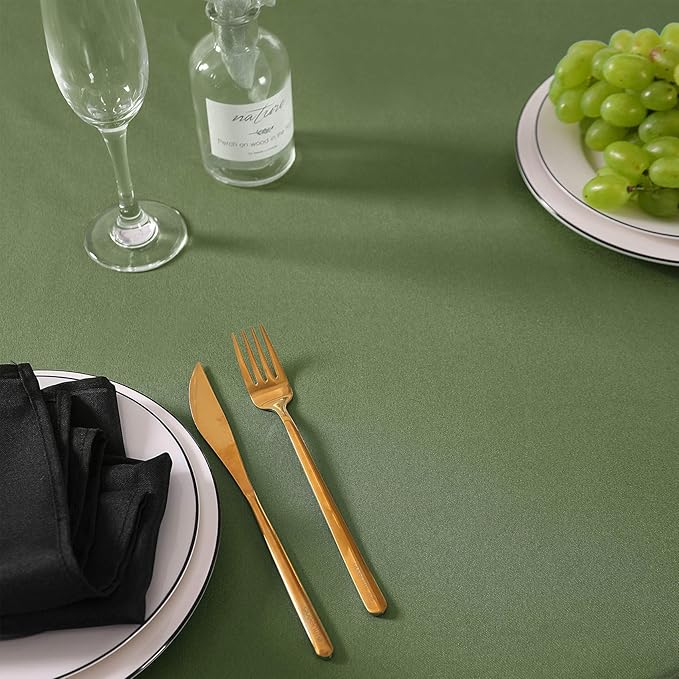 Rectangle Tablecloth 60x102 inch Washable Polyester Fabric Table Cloth for Wedding Party Dining Banquet Decoration(60x102, Willow)