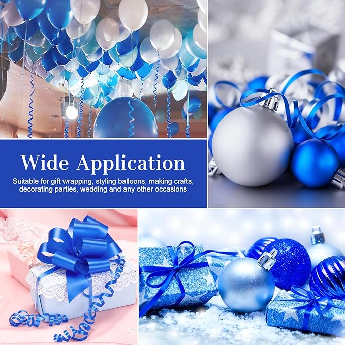 500 Yards Dark Blue Curling Ribbon-Balloon String-Balloon Ribbon Roll for Party Decoration, Gift Wrapping, Wedding, Art Crafts, Florist Flower