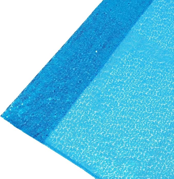 Eternal Beauty 2 PCS Sequin Backdrop Curtain, Sequin Wedding Backdrop for Christmas Party, Birthday (Turquosie 2FTx8FT)