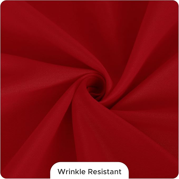 Fitable 8 Pack Table Cloth Rectangle Table: Stain and Wrinkle Resistant Tablecloth Rectangular, Washable Polyester Tablecloths for Wedding Christmas Party Dining Banquet Event(Red, 70x120 Inch)