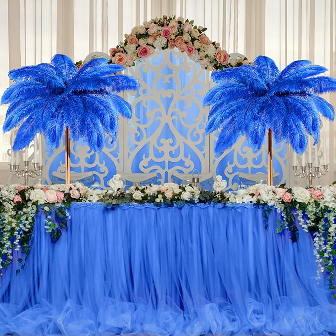 80 Pcs Large Natural Ostrich Feathers Plumes 14-16 Inch Bulk for DIY Crafts Wedding Party Centerpiece Vase