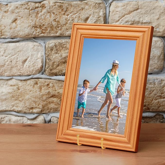IBosins 5 Pack 6 Inch Plate Holder Display Stands, Metal Gold Frame Stand for Picture, Book, Photo Easel, Creation, Collectibles
