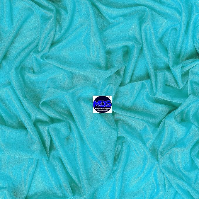 MDS Halloween Chiffon Draping Fabric - 2 Panel, 30" Wide x 50ft Long - Sheer Spooky Arbor & Canopy Drapery for Haunted House Backdrops, Party Ceilings, DIY Costumes & Themed Events - Peacock Blue