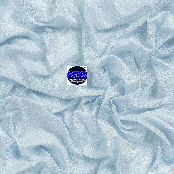 MDS Halloween Chiffon Draping Fabric - 2 Panel, 30" Wide x 75ft Long - Sheer Spooky Arbor & Canopy Drapery for Haunted House Backdrops, Party Ceilings, DIY Costumes & Themed Events - Baby Blue
