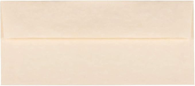 JAM PAPER #10 Business Parchment Envelopes - 4 1/8 x 9 1/2 - Natural Recycled - 50/Pack