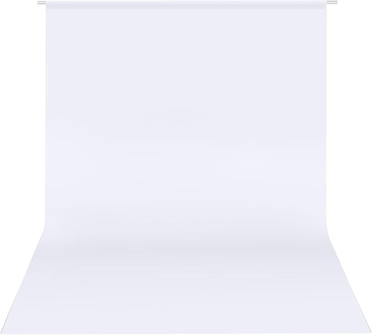 HEMMOTOP White Photography Backdrop, 10x8 ft White Photo Backdrops Background Curtain for Photoshoot, Video Recording, Photographic Studio, Picture, Party, Photos, Product (Backdrop only)