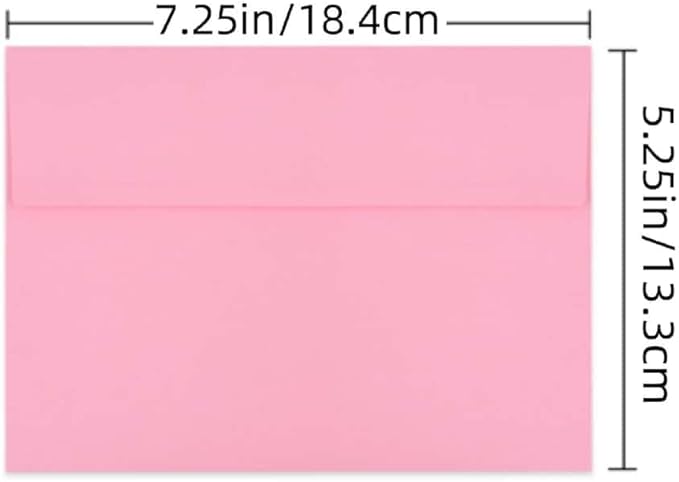 A7 Invitation Envelopes - Peel & Press - 24lb Heavy Duty Envelopes for Wedding Baby Shower Birthday Invitations - 5 1/4" x 7 1/4" (Pastel Pink, 50)