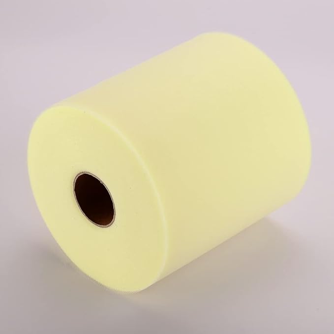 Tulle Rolls 6” by 100 Yards (300 feet) Tulle Roll Spool Fabric for DIY Tutu Skirts Wedding Baby Shower Crafts Decorations Party Supplies (Ivory)