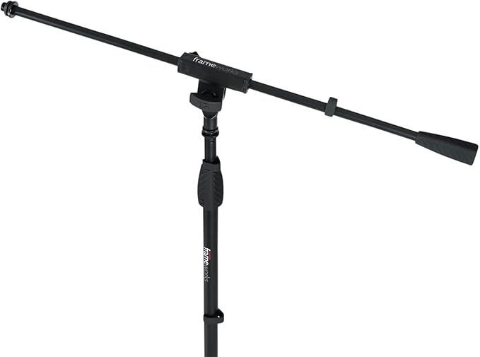 Gator Frameworks Standard Tripod Microphone Stand with Boom Arm,3/8" and 5/8" Adapters, (GFW-MIC-2010)