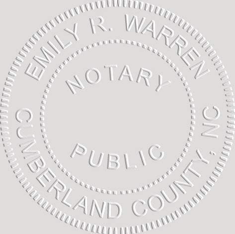 MaxMark Notary Seal Round Embosser for North Carolina State - Includes Gold Burst Seal Labels (50 Count)