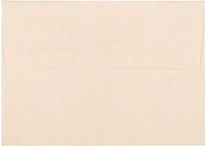 JAM PAPER A6 Parchment Invitation Envelopes - 4 3/4 x 6 1/2 - Natural Recycled - 50/Pack
