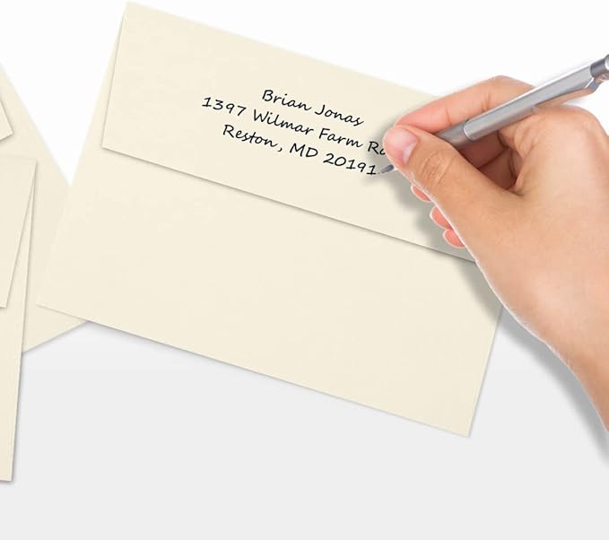 LUXPaper A7 Invitation Envelopes | Peel & Press | 5 1/4" x 7 1/4" | Natural | 80lb. Text | 30% Recycled | 1,000 Qty