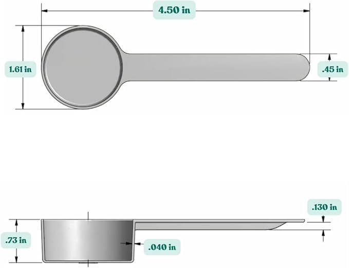 4 Teaspoon (20 mL) Long Handle Scoop for Measuring Coffee, Pet Food, Grains, Protein, Spices and Other Dry Goods (Pack of 100)