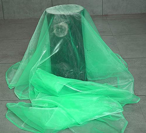 VDS Mint Organza Fabric, 30 Yards Continuous, 45” Wide, Wedding Party Decoration Iridescent Crystal Sheer Shiny Organza Tulle Bridal Dress DIY Crafts Costume Sewing Backdrop Arch Cloth