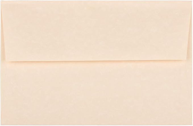 JAM PAPER A8 Parchment Invitation Envelopes - 5 1/2 x 8 1/8 - Natural Recycled - 50/Pack