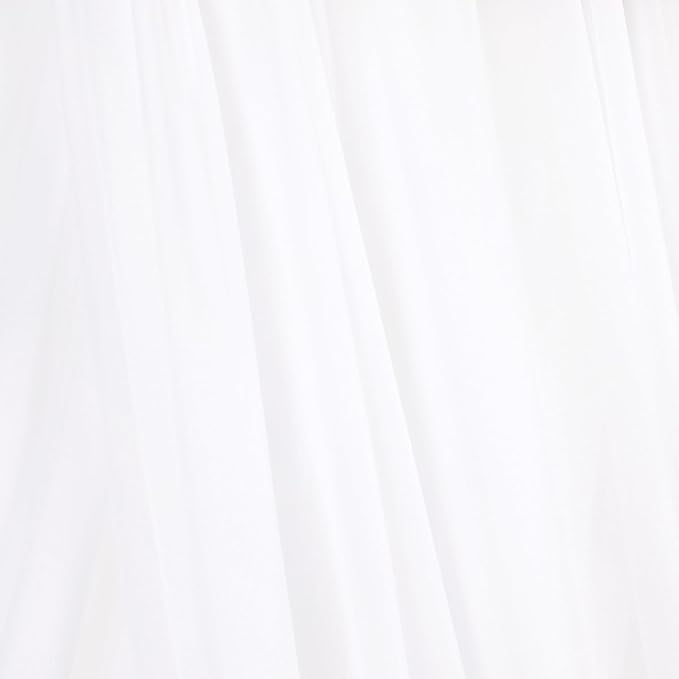 White Elegant Arch Draping Fabric Outdoor 1 Panel 29" × 20Ft Sheer Chiffon Curtain Drapes for Fall Wedding Ceremony Birthday Party Garden Brunch