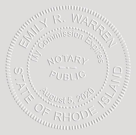 MaxMark Notary Seal Round Embosser for Rhode Island State - Includes Gold Burst Seal Labels (50 Count)