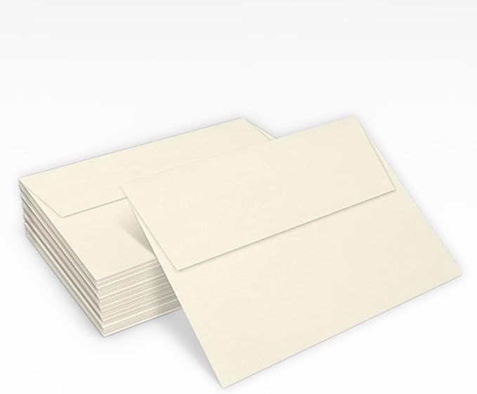 LUXPaper A7 Invitation Envelopes | Peel & Press | 5 1/4" x 7 1/4" | Natural Linen | 80lb. Text | 250 Qty
