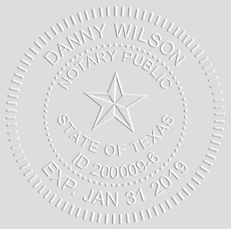 MaxMark Notary Seal Round Embosser for Texas State - Includes Gold Burst Seal Labels (50 Count)