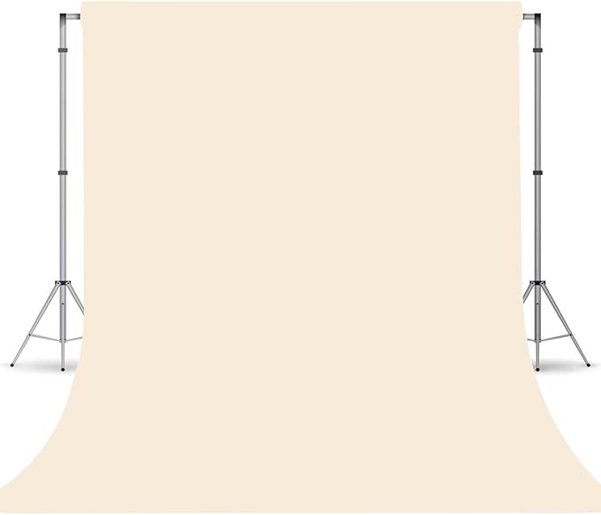 Cream Photography Backdrop for Photoshoot, Photo Backdrop Curtain, Perfect Cream Backdrops for Party Portrait Photoshoots Video Studio 10FTx20FT