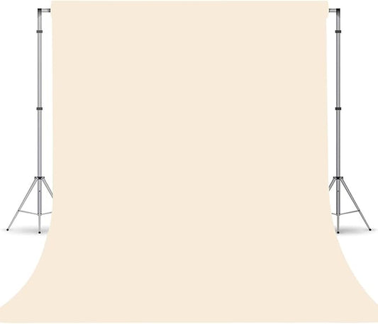 Cream Photography Backdrop for Photoshoot, Photo Backdrop Curtain, Perfect Cream Backdrops for Party Portrait Photoshoots Video Studio 10FTx20FT