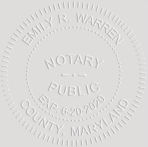 MaxMark Notary Seal Round Embosser for Maryland State - Includes Gold Burst Seal Labels (50 Labels)
