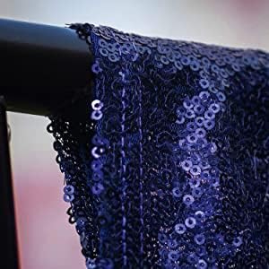 Navy Blue Sequin Backdrop Curtain 8FT x 8FT 1Panel Navy Glitter Photography Background Sequence Backdrop for Wedding Party Xmas Thanksgiving Holiday Festival Decor