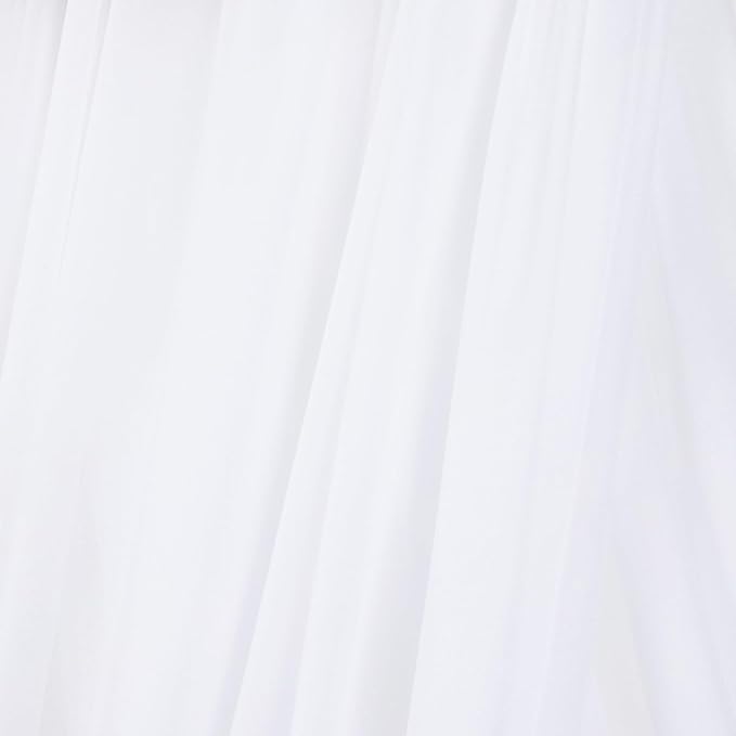 MLMC White Wedding Arch Draping Fabric 4 Panels 29" x 20 FT Extra Long Gauze Drapes Sheer Backdrop Curtains 6.6 Yards Outdoor Drapery Panels for Wedding Ceremony Party Ceiling Decoration