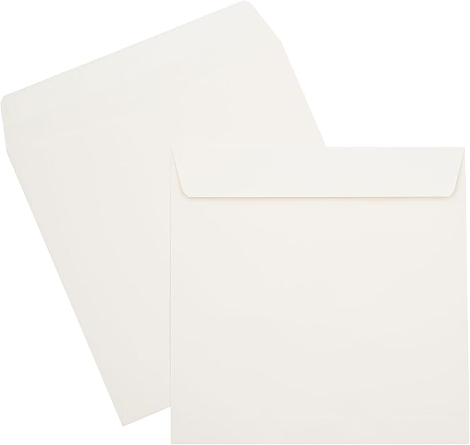 LUXPaper Square Invitation Envelopes | Peel & Press | 8" x 8" | Natural | 70lb. Text | 50 Qty
