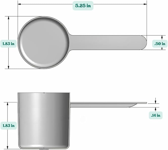67 mL (67 CC | 2.27 Oz.) Long Handle Scoop for Measuring Coffee, Pet Food, Grains, Protein, Spices and Other Dry Goods (Pack of 10)