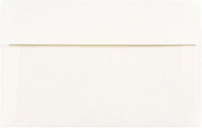 JAM PAPER A10 Parchment Invitation Envelopes - 6 x 9 1/2 - White Recycled - 50/Pack