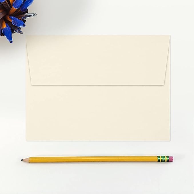 LUXPaper A7 Invitation Envelopes | Peel & Press | 5 1/4" x 7 1/4" | Natural | 80lb. Text | 30% Recycled | 50 Qty