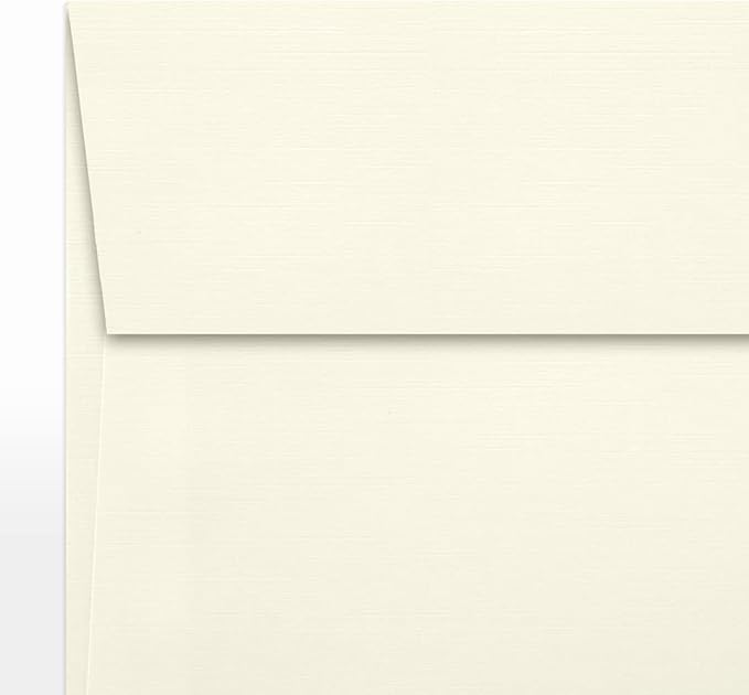LUXPaper Square Invitation Envelopes | Peel & Press | 5" x 5" | Natural Linen | 80lb. Text | 50 Qty