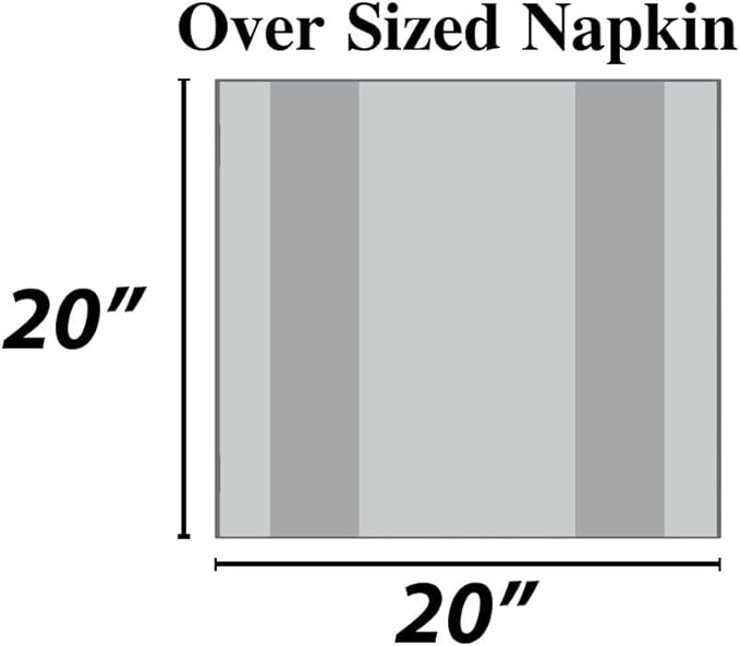 Urban Villa Cloth Napkins 100% Cotton Slub Absorbent Dinner Napkins (Set of 12) Oversized 20x20 Inches Blue White Chambray Soft Durable Reusable Washable Ideal for Everyday Use Premium Quality