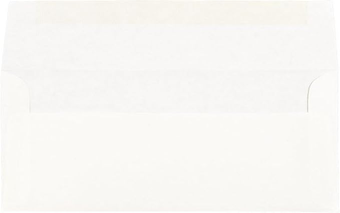 JAM PAPER #10 Business Parchment Envelopes - 4 1/8 x 9 1/2 - White Recycled - 50/Pack
