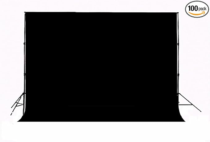 Black Backdrop for Photography Durable Fabric Background Photo Backdrop Video Photography Studio (10x7ft, Black)